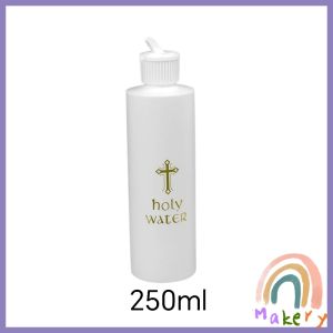 Makery【Ready in Stock】 60ML/100ML/250ML Holy Water Bottle Holy Water Container High Quality Plastic Bottle 1Pc