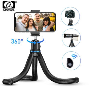 APEXEL JJ10 Tripod for Phone Octopus Flexible Tripod For Phone SLR DSLR Camera Tripod Phone Holder Clip Stand 360 Rotation Shoot2026