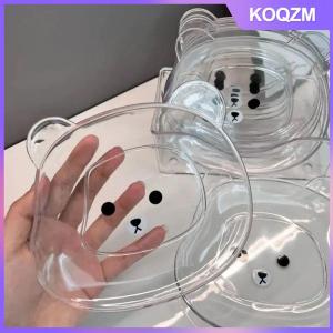 KOQZM 1 Pcs Lovely Bear Food Storage Tray Dried Fruit Snack Plate Appetizer Serving Platter For Party Candy Pastry Nuts Dish