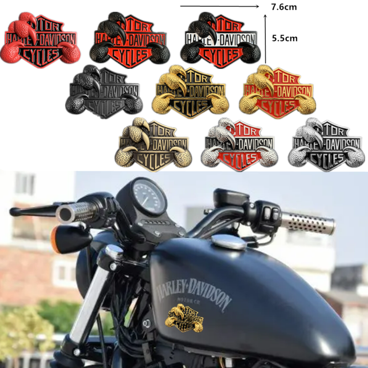 Harley Davidson 3D Metal Talons Sticker Falcon Logo Fuel Tank