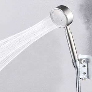 SUS 304 Stainless Steel High Pressure Bathroom Round Handheld Rain Shower Head Set