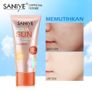 SANIYE Wajah Sunscreen SPF 90 Waterproof Sunblock Foundation Pelembab Long Lasting 65ML R1190