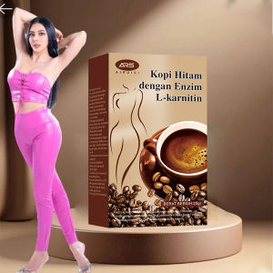 Halal Slimming coffee 7 days drink an S-shaped body - Kopi Hitam dengan Enzim L-karnitin Slimming Diet Coffee - 10Pack / box