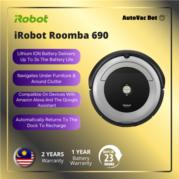 iRobot Roomba 690/Roomba 692 Robot Vacuum Wi-Fi Connectivity Self