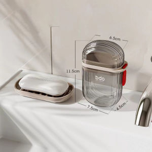 MLADEN Portable Travel Soap Case Sealed Waterproof Soap Holder Set with Lid Home Bathroom Organizer