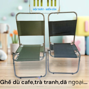Ghế Xếp Inox Vải Dù Cho Quán Trà Chanh Cafe Vỉa Hè Câu CáDã Ngoại