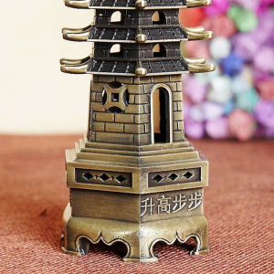 [Alex Do] Hot Sale Zinc Alloy Feng Shui Education Tower Levels Wen Chang Pagoda Desktop Ornaments