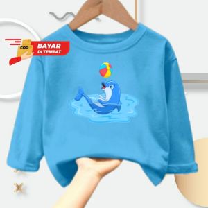 Pakaian atasan anak Laki-Laki/Perempuan usia 1-12 tahun Dolphin