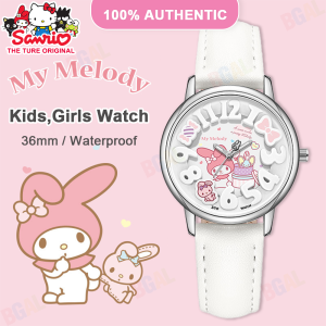(พร้อมกล่อง/36มม.) นาฬิกา Sanrio Melody ของแท้ 100% สำหรับเด็กผู้หญิง นาฬิกาควอตซ์ กันน้ำ เรืองแสง กันรอยขีดข่วน นาฬิกาเด็ก Hellokitty ของขวัญวันเกิด Kuromi ของขวัญคริสต์มาส Pochacco Pompompurin Cinnamoroll 2130