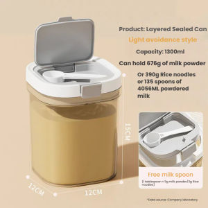 UV-Resistant Milk Powder Jar Stackable Food Sealed Box with Scraper Spoon Food Storage Canisters