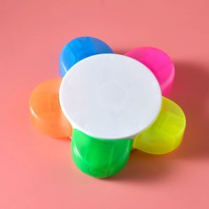 Multi-color 5in1 flower shapes Highlighter for Student officer marker pen Stationery homework supplies Marker