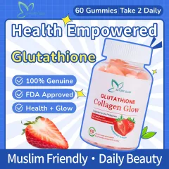 NATURE GLOW Glutathione Collagen Glow Glutathione Anti-Aging Whitening Skin Collagen 60pcs Gummies