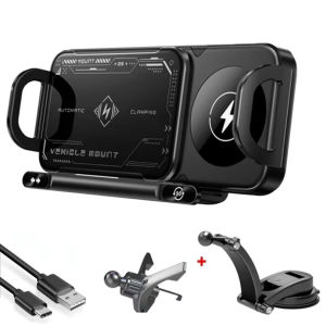 EKLEVA Wireless Charger For Samsung Dual Coil Fold Screen Car Wireless Charger For Samsung Galaxy Z Fold Flip 6 5 4 3 Charging Station