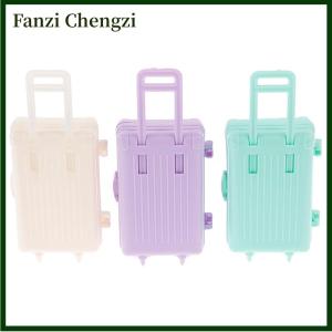 Fanzi 1PCS New Dollhouse Miniature Plastic Suitcase Trunk Travel Toy Doll Accessories