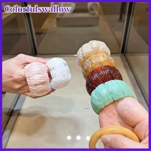 Colorfulswallow Cổ Điển Mịn Vòng Acrylic Cuff Bangles Cho Phụ Nữ Phóng Đại Thạch Màu Smudging Bangle Rộng Vòng Đeo Tay Phụ Kiện Quà Tặng