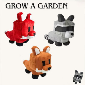 BERMA BABY Grow A Garden Stuffed Toy Cute Racoon Roblox Plush Toy Soft Fox Pillow Collectibles Childrens Gift