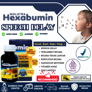 Hexabumin Vitamin Otak Anak Bantu Mencegah Speech Delay Multivitamin Lengkap Isi 130 ML