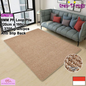 Tren-D-rugs Karpet polos salur tebal permadani stripe alas lantai ruang tamu 120 cm x 160 cm - NMs