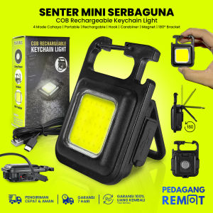 Lampu Senter Camping Kecil Mini Emergency LED Portable COB Rechargeable Keychain Light USB Type C