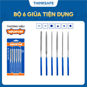 Bộ 6 giũa tiện dụng Wadfow WSF1606 kích thước 140mm giũa sắt đa năng gồm giũa phẳng tròn bán nguyệt vuông tam giác dẹp - Thinksafe