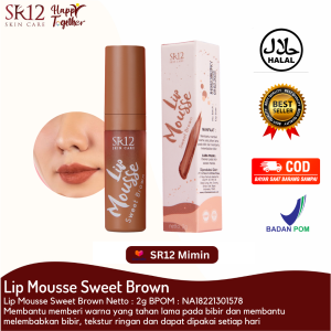 SR12 Lip Mousse Cream Sweet Brown Pewarna Bibir Ringan Dan Tahan Lama