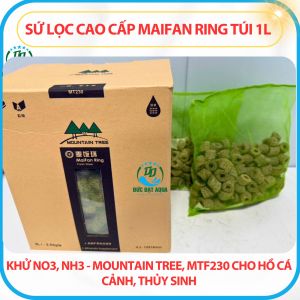 Sứ lọc cao cấp Maifan Ring TÚI 1L Khử NO3 NH3 - Mountain Tree MTF230 vật liệu lọc cho hồ cá CẢNH thủy sinh