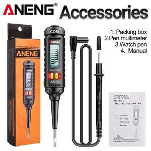 UNIITY Tự động Đồng hồ vạn năng kỹ thuật số Không tiếp xúc 4000 lần đếm Máy kiểm tra điện trở ANENG A3010 Độ chính xác cao Đồng hồ vạn năng loại bút