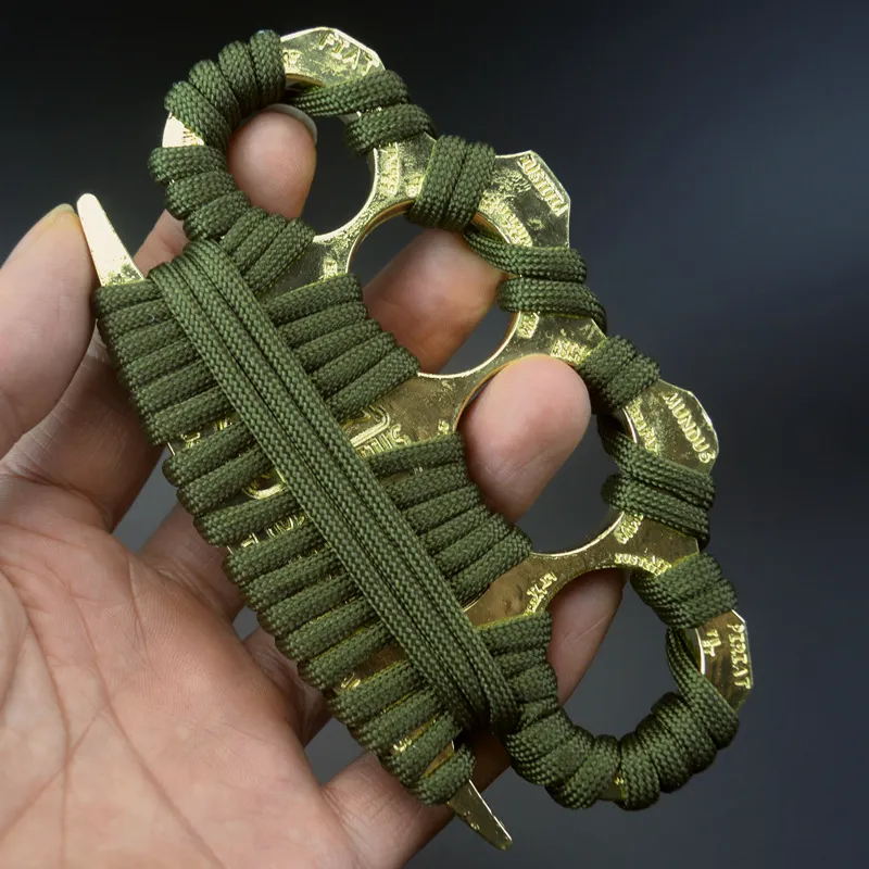 LZD Constantine Rope-Wrapped Finger Holder Brass Knuckle Martial