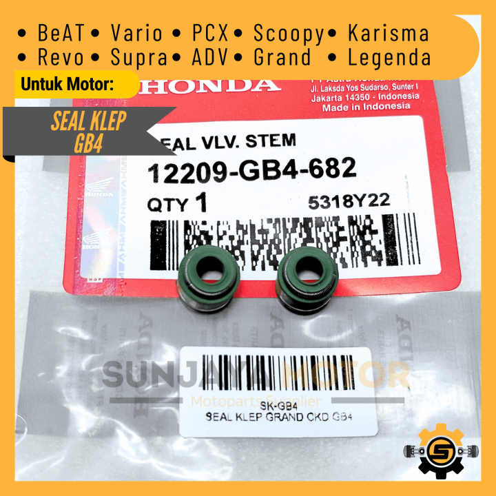 Sil Klep Original Honda GB4 Seal Klep Beat FI Supra X 100 Scoopy ESP Astrea Spacy Absolute Revo Vario 110 Vario 125 Blade Vario 150 LED PCX ADV Ori AHM