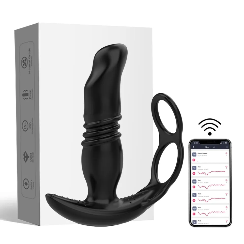 Anal Sex Toys Women - Privacy]APP Remote Control Prostate Massager Vibrator with Cock Ring  Telescopic Dildo Anal Plug Sex Toys for Men Gay Women Porn Sex Shop sex toy  | Lazada PH