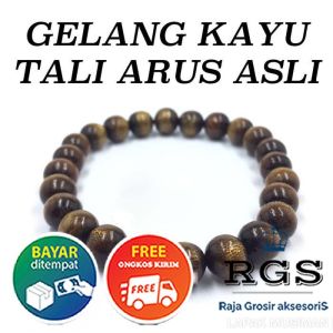 [Bayar di Tempat] GELANG KAYU TALI ARUS ASLI NATURAL