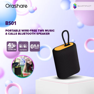 Orashare BS01 Wireless Stylish Portable Bluetooth Speaker TWS Wire-Free Music & Calls 360-Degree Stereo Pro Sound support Bluetooth 5.0 Playing Bluetooth Speakers Super Bass