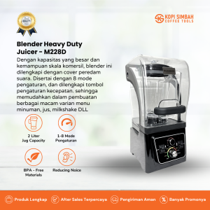 Commercial Blender Heavy Duty M228D Milkshake Jus Smoothie Profesional sound insulation cover design