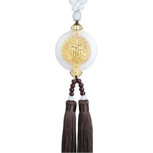 Khánh treo ô tô ngọc bội phúc bình an may mắn treo trong xe treo trong phòng làm việc cao cấp sang trọng