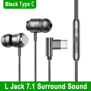 ToKerNew For Galaxy 90° Jack Wired Gaming Headset HiFi Surround Sound With Mic 3.5mm Type C Music Headphones For Samsung S24 23 iPhone 15