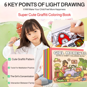 Cute Graffiti Coloring Book Concentration Training Girl Coloring Book To Relieve Anxiety Coloring Book Painting Coloring Book To Relieve Stress 益智解压填色本 Buku Mewarna Teka-teki