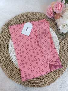 Hijab Bergo Kerudung Instan Oval Jersey printing motif bunga model Terbaru Terlaris dan murah L