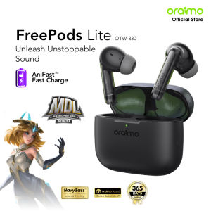 oraimo TWS Earphone Bluetooth Stereo V5.3 Freepods Lite Baterai Tahan Lama Tahan Air Tahan Air Enc Headset Mikrofon Bass Berat OTW-330 Earphone Headphone Earphone TWS Bluetooth Gaming Full Bass Murah Noise Cancelling Mic TRUE Wireless Long Lasting Battery