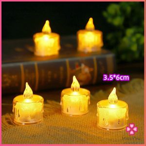 Missyou โคมไฟเทียน LED รูปเทียน ไฟกลางคืน โคมไฟตั้งโต๊ะ LED light