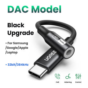 UGREEN USB C to 3.5mm Audio Adapter with DAC Chip for iPhone 15 Pro Max Samsung S23+ Samsung NOTE 10HUAWEI Mate 60 Headphone Audio Adapter