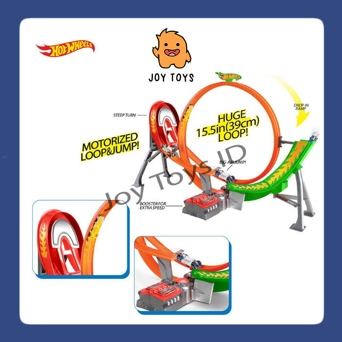 Track Hotwheels Motorized Loop dan Jump Power Shift Raceway Original ...