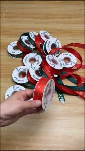 Ruy băng 1-25cm phông chữ rõ ràng và đậm dùng để làm nơ gói quà rất đẹp