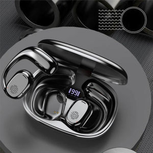 KEBETEME Ear Mounted Earphone Bone Conduction 5.3 Version Bluetooth Earphones With Ultra Long B attery Life Suitable For Outdoor Travel