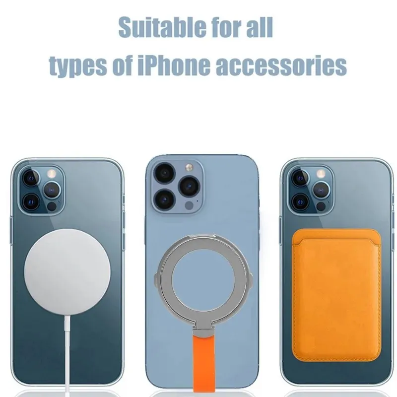 Magnetic Phone Ring Holder with Ultra-thin Silicone Finger String