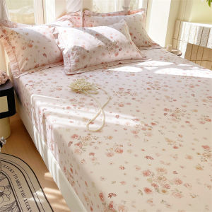 Dansunreve 100% Cotton Bedsheet 1200TC Breathable Floral Fittedsheet Single Queen King Super King
