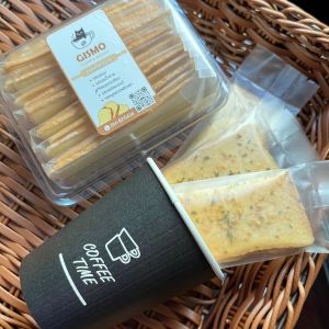 ขนมปังกรอบ รสเนยกระเทียม บาง 3 มิล