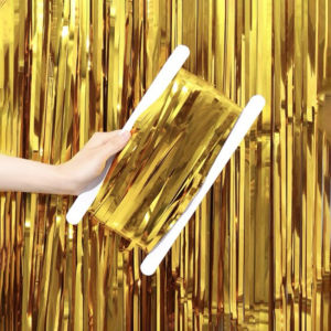 2M Matte Foil Curtain Backdrop Rain Silk Fringe Streamer Party Decor Party Foil Curtain Tinsel