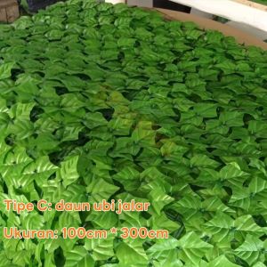 Daun Rambat Sintetis 1M*3M Rumput Buatan Plastik Dinding Rumput Buatan Ukuran Fence Garden Wedding Backyard Decor