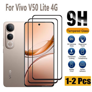 1-2 PCS Tempered Glass Protective Film for Vivo V50 Lite V40 Lite V30e V29e V27e V25e V23e V21e Y04 Y03 Y29s Y29 Y200 X200 Pro 4G 5G Full Coverage Screen Protector Protective Film
