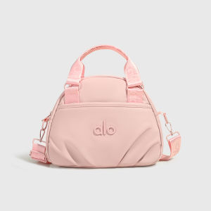 ALO Women NylonHandbag Ruched Design Top Handle Crossbody Sling Bag Detachable Wide Strap Casual Daily Travel Shoulder Purse